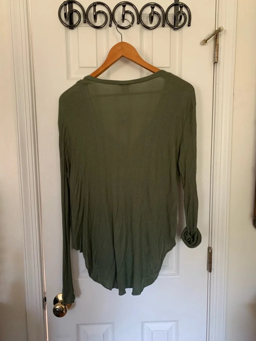 Retro RL Denim & Supply Olive Core Henley